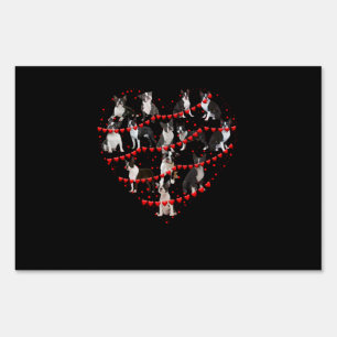 Boston Terrier Valentine's Day Red Heart Sign