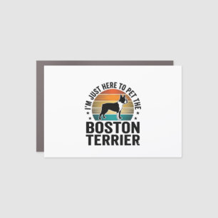 Boston Terrier Vintage Pet Lover Shirt Design_1 Car Magnet
