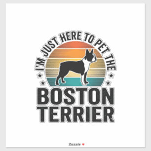 Boston Terrier Vintage Pet Lover Shirt Design_1 Sticker