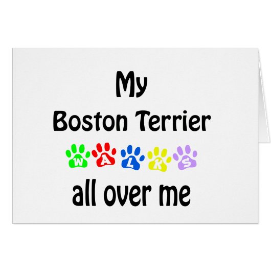 Boston Terrier Walks Design (Front Horizontal)