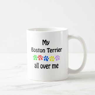Boston Terrier Walks Design Coffee Mug