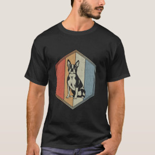 Boston Terrier With Distressed Design Retro Boston T-Shirt
