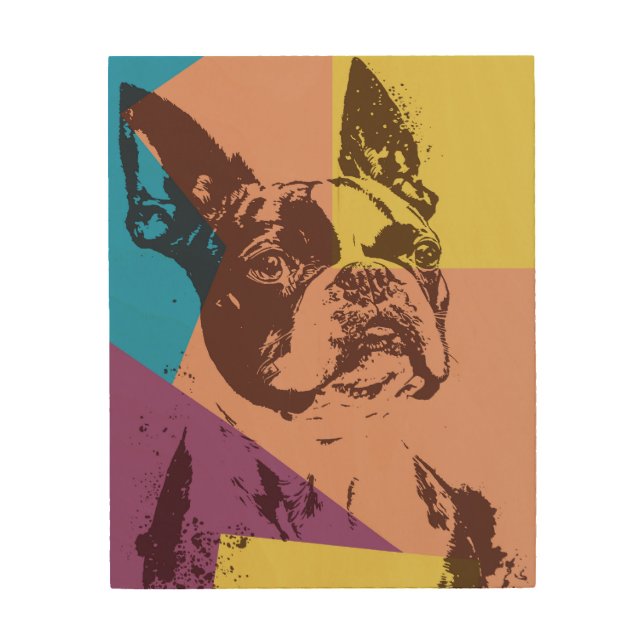 Boston Terrier Wood Wall Art (Front)