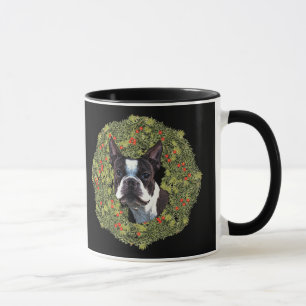 Boston Terrier Wreath Mug
