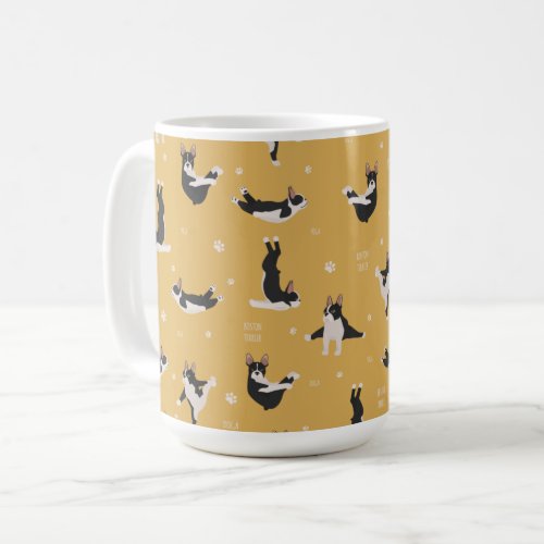 Boston Terrier Yoga Coffee Mug