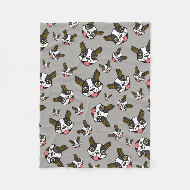 Boston Terriers #15 Fleece Blanket (Front)