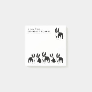 Boston Terriers Cute Black and White Dogs Post-it Notes