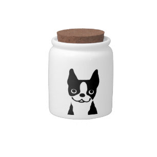 Boston Terriers - Cute Face Dogs Candy Jar
