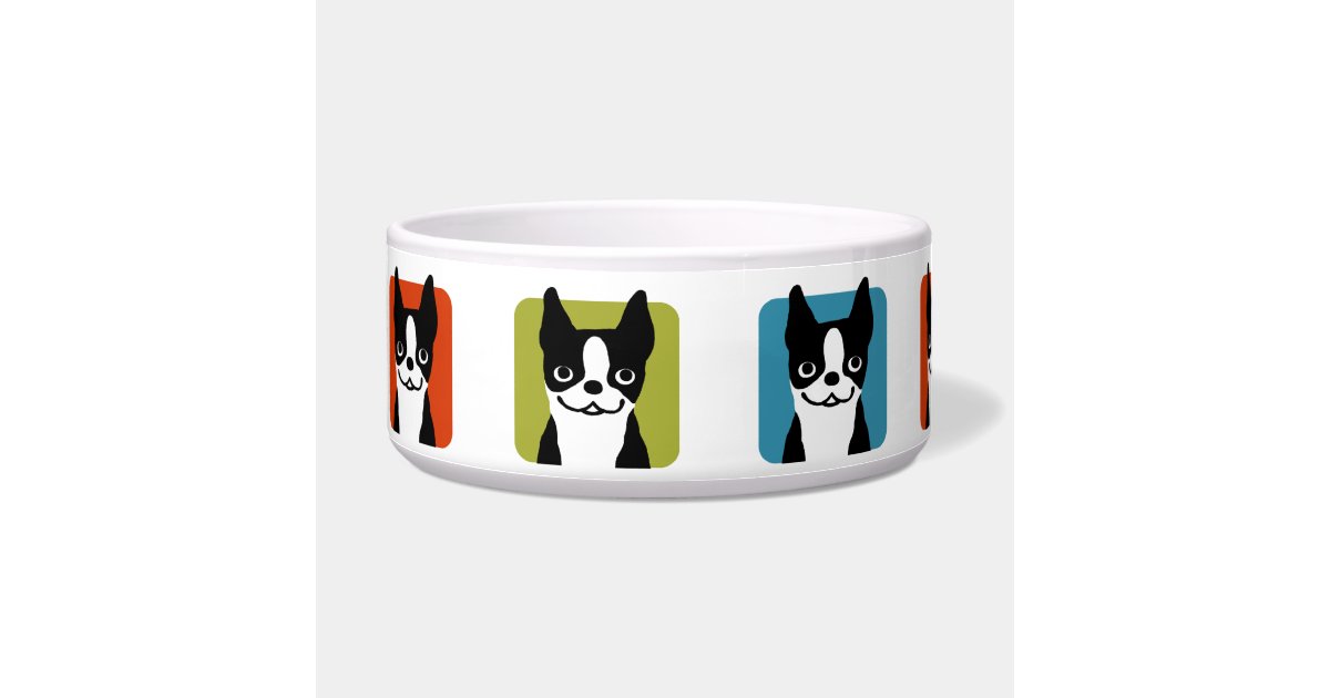 Boston Terriers Dog Bowl Zazzle