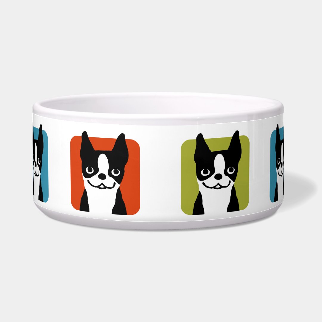 Boston Terriers Dog Bowl Zazzle