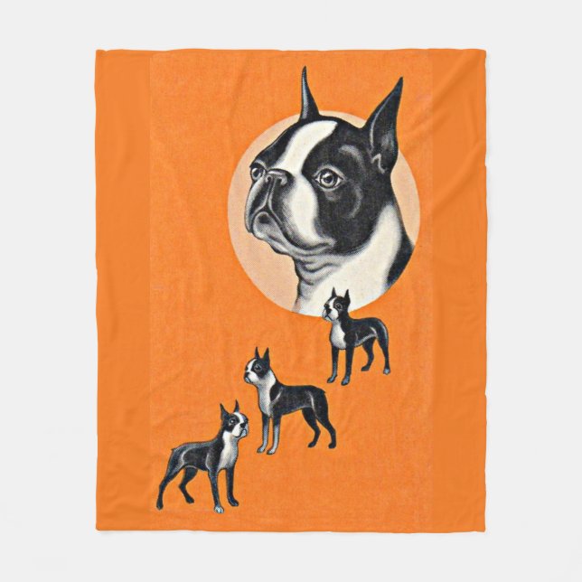  Boston terriers Fleece Blanket (Front)