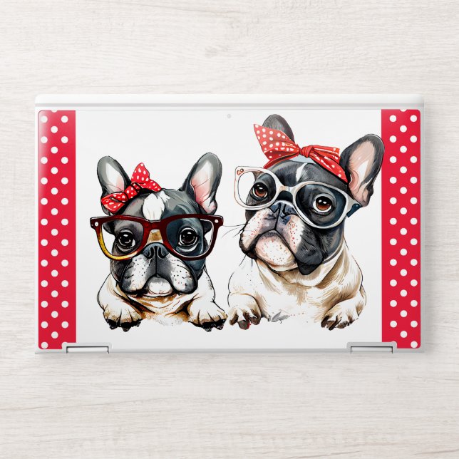 Boston Terriers  HP Laptop Skin (Front)