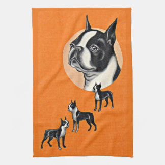Boston terriers kitchen towel