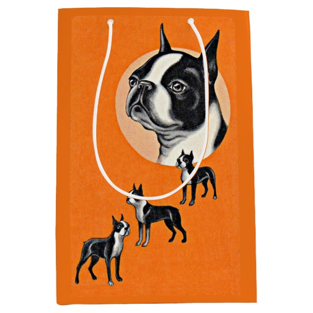 Boston terriers medium gift bag (Front)