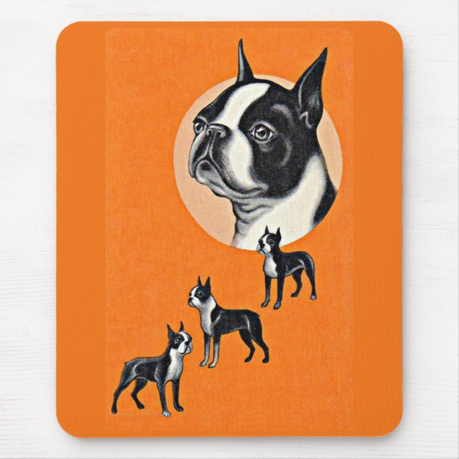 Boston terriers mouse pad (Front)