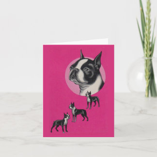 Boston terriers note card