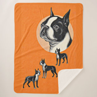 Boston terriers Sherpa Blanket