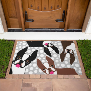 Boston Terrier Doormats Outdoor Rugs Zazzle