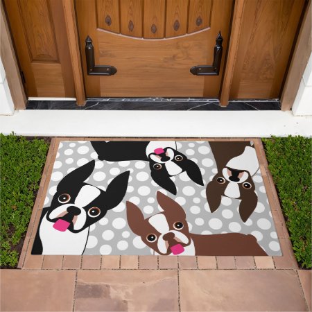 Boston Terriers Welcome You Doormat