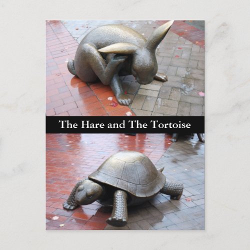 Boston _ The Hare and The Tortoise Postcard