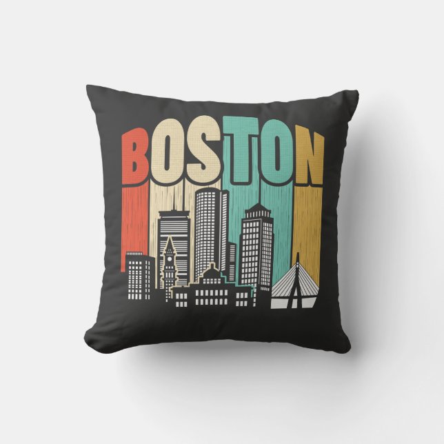Boston Throw Pillow (Front)