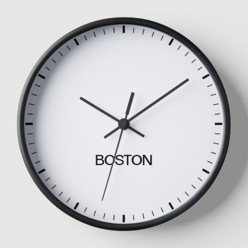 Boston Time Zone Newsroom Style Clock