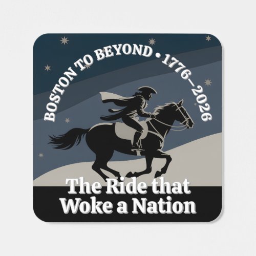 Boston to Beyond • Midnight Patriot Ride Square Sticker Boston to Beyond • Midnight Patriot Ride Square Sticker