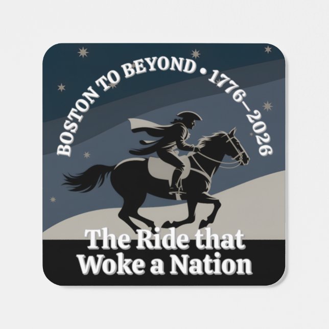 Boston to Beyond • Midnight Patriot Ride Square Sticker (Single)