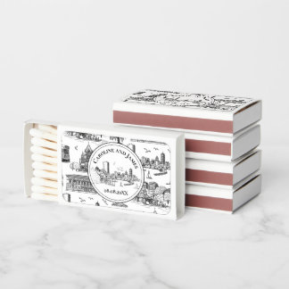 Boston Toile (Anniversary Ed.) Black/White Matchboxes