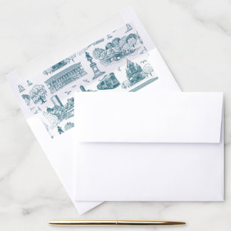 Boston Toile (Anniversary Ed.) Blue/White Envelope Liner