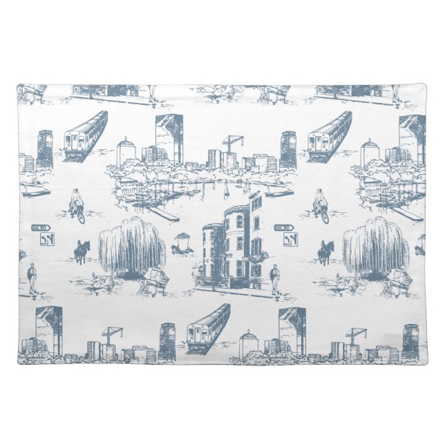 Boston Toile Cloth Placemat (Front)