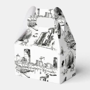 Boston Toile Favor Boxes