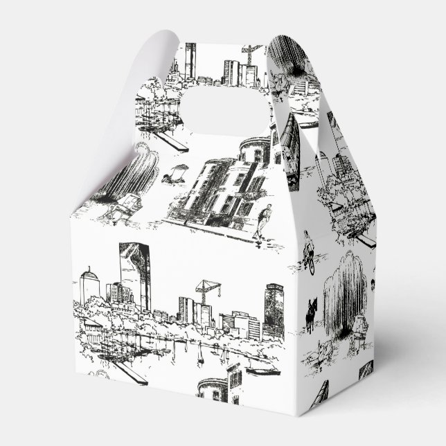 Boston Toile Favor Boxes (Front Side)
