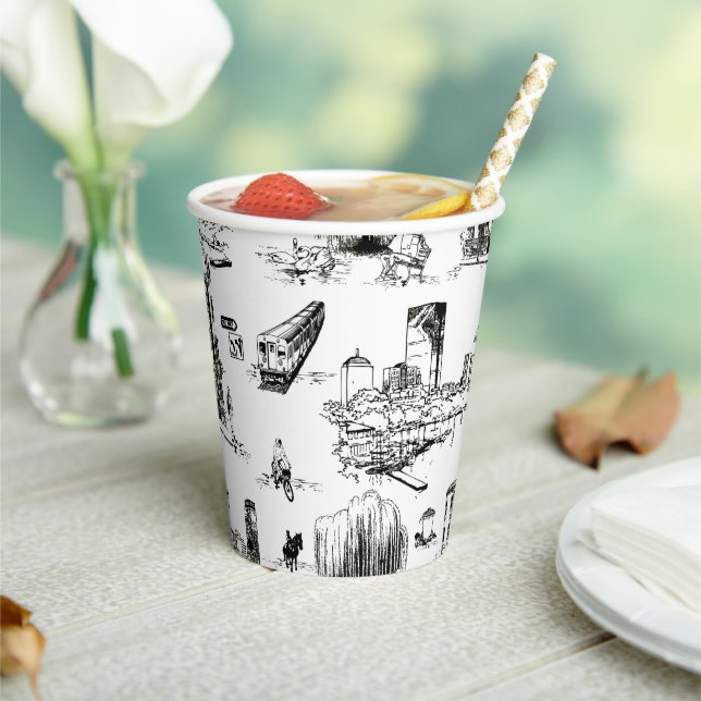 Boston Toile Paper Cups (Insitu)