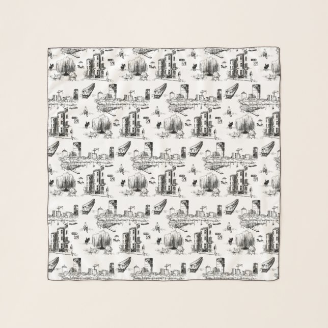 Boston Toile Scarf (Front)