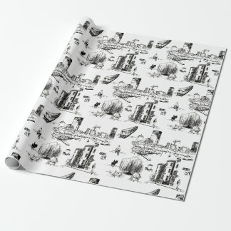 Boston Toile Wrapping Paper