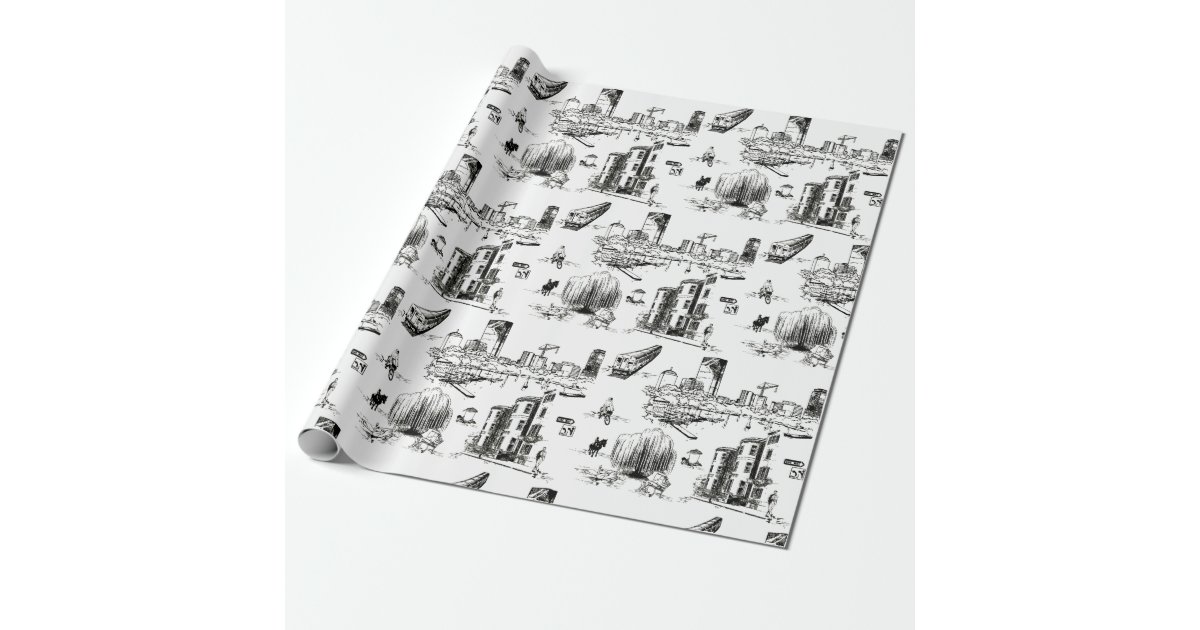 Boston Terrier Matte Wrapping Paper, 30 x 6' Wrapping Paper | Zazzle