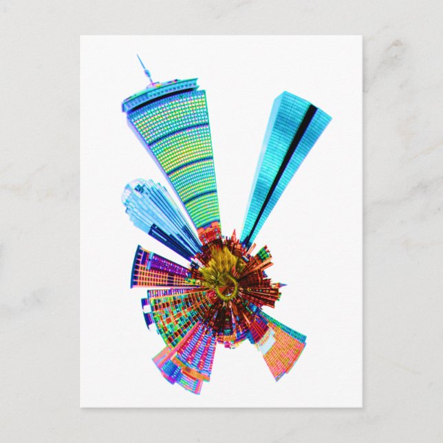 boston towers postcard (Front)