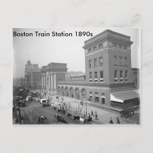 Boston Train Station 1890s Postcard