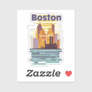 Boston Travel poster Sticker