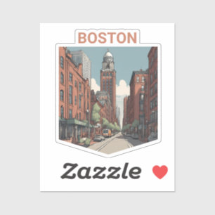 Boston Traveler A Delightful Gift Idea Sticker