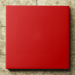 Boston University Red #cc0000 Bold Accent Ceramic Tile