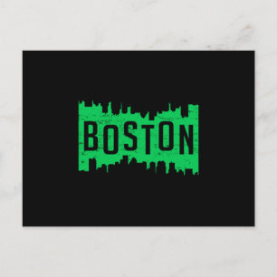 Boston USA City Cityscape Skyline Funny Gift Idea Postcard