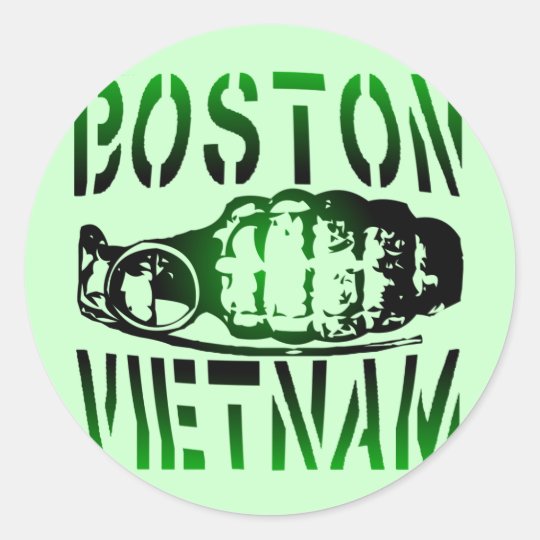 Boston Vietnam Classic Round Sticker
