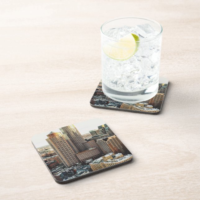 Boston view beverage coaster (Right Side)