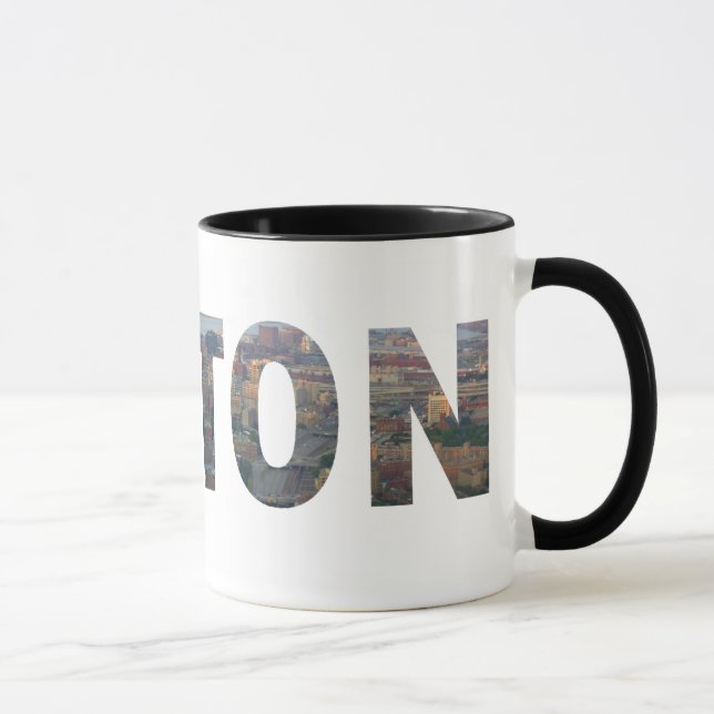 Boston view in letters. mug (Right)