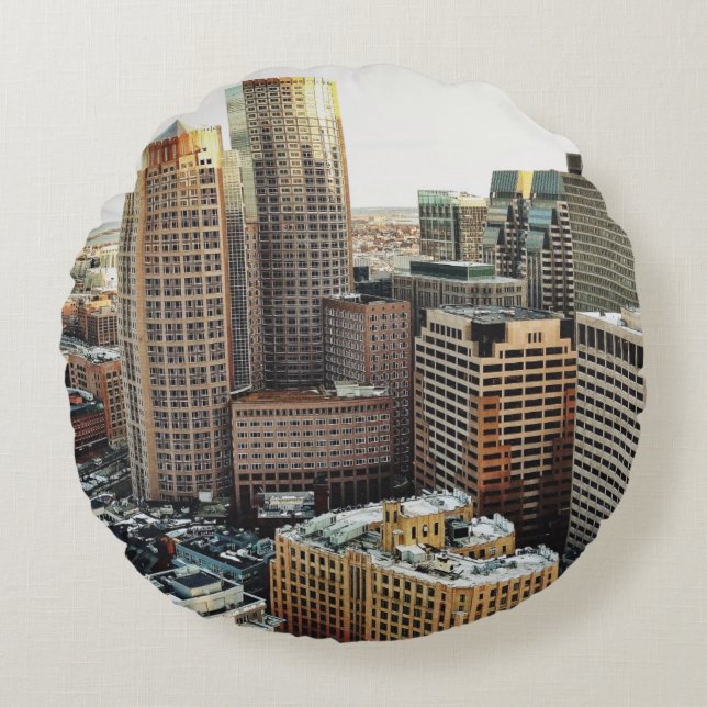 Boston view round pillow (Front)
