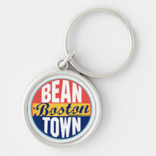 Boston Vintage Label Keychain