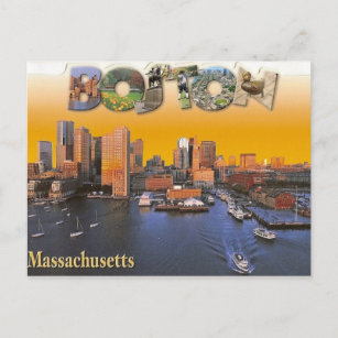 Boston Vintage retro Postcard