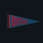 Boston Vintage Sports Pennant Flag<br><div class="desc">This design features a vintage sports city name. Easily edit the colors.</div>